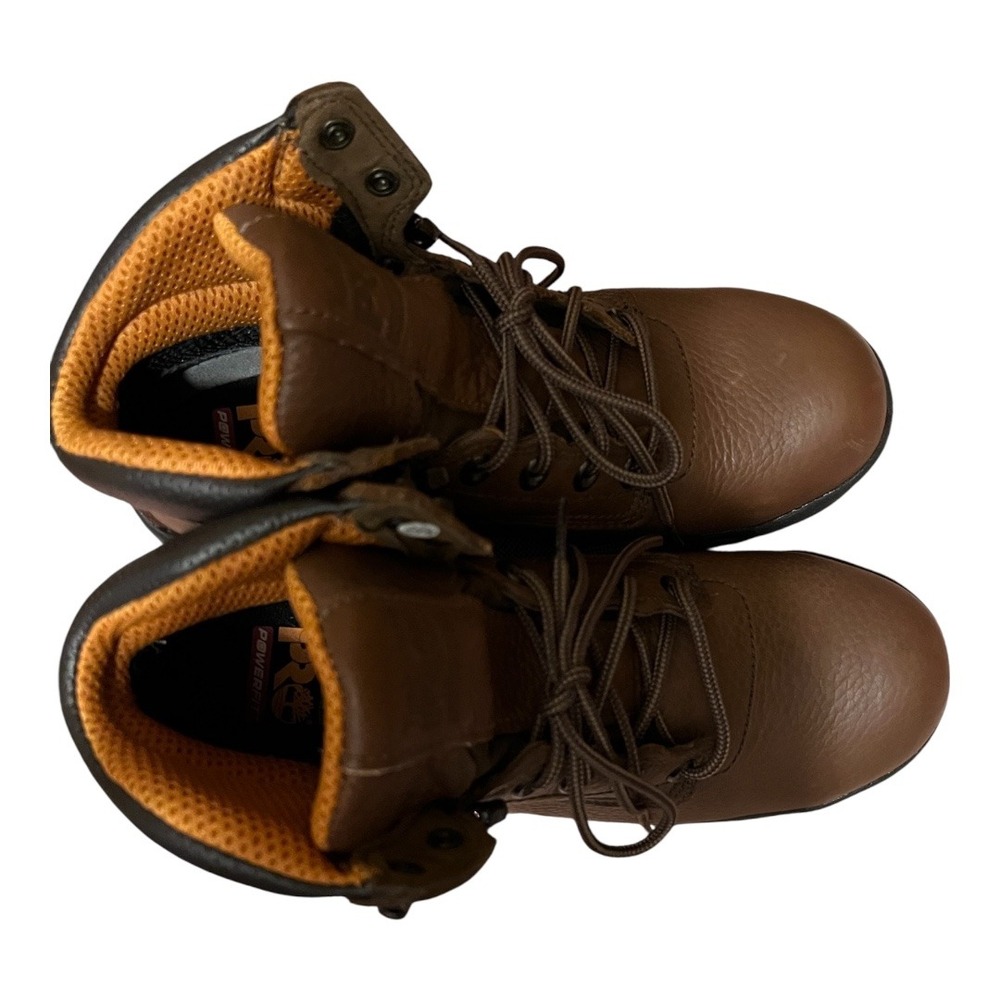 Timberland PRO Brown Leather Waterproof Steel Toe Work Boots Men's Size 10M - Picture 7 of 13